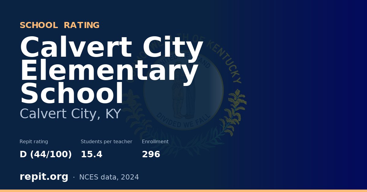 Calvert City Elementary School, Calvert City, KY — Repit school rating D (44/100)