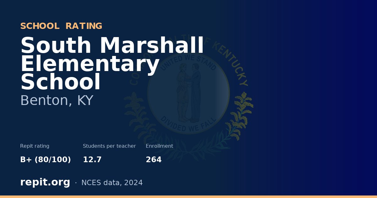 South Marshall Elementary School, Benton, KY — Repit school rating B+ (80/100)