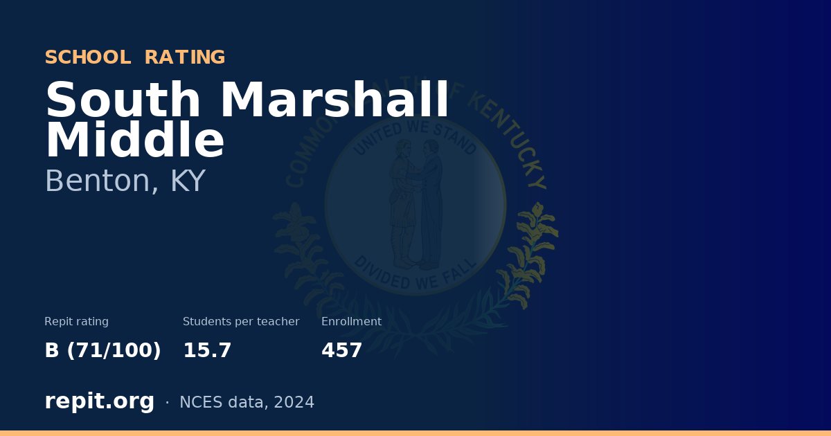 South Marshall Middle, Benton, KY — Repit school rating B (71/100)