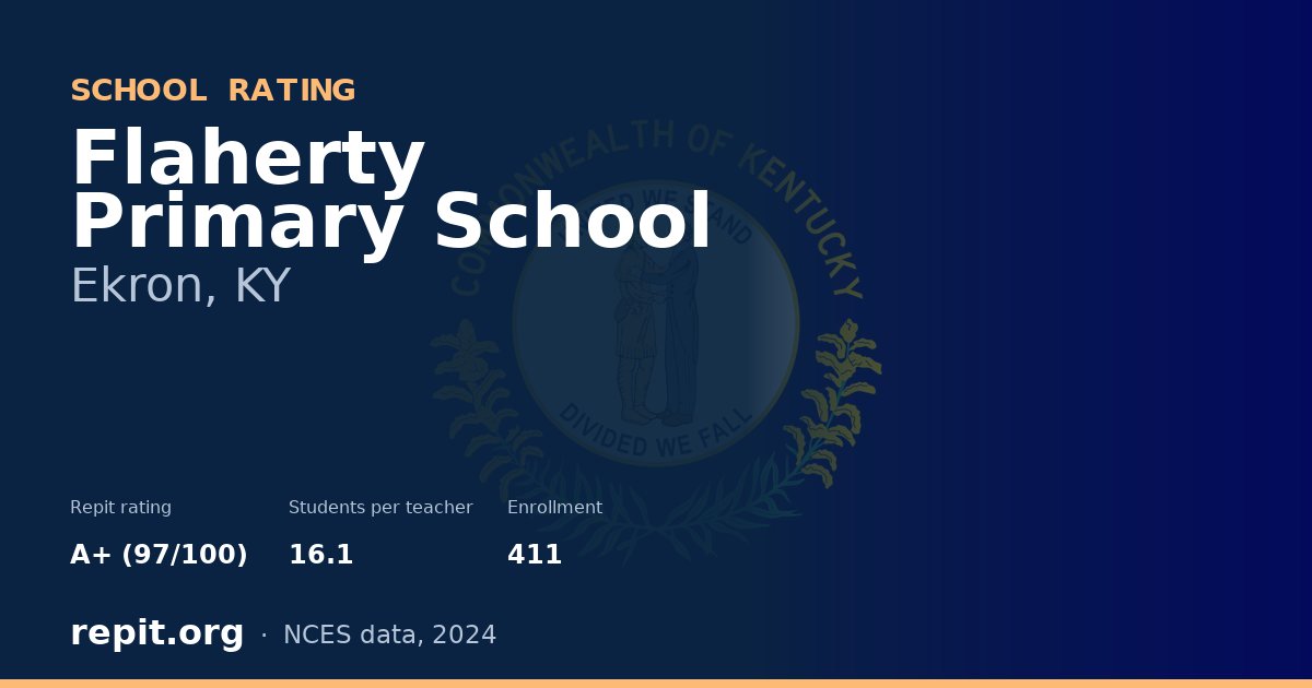 Flaherty Primary School, Ekron, KY — Repit school rating A+ (97/100)