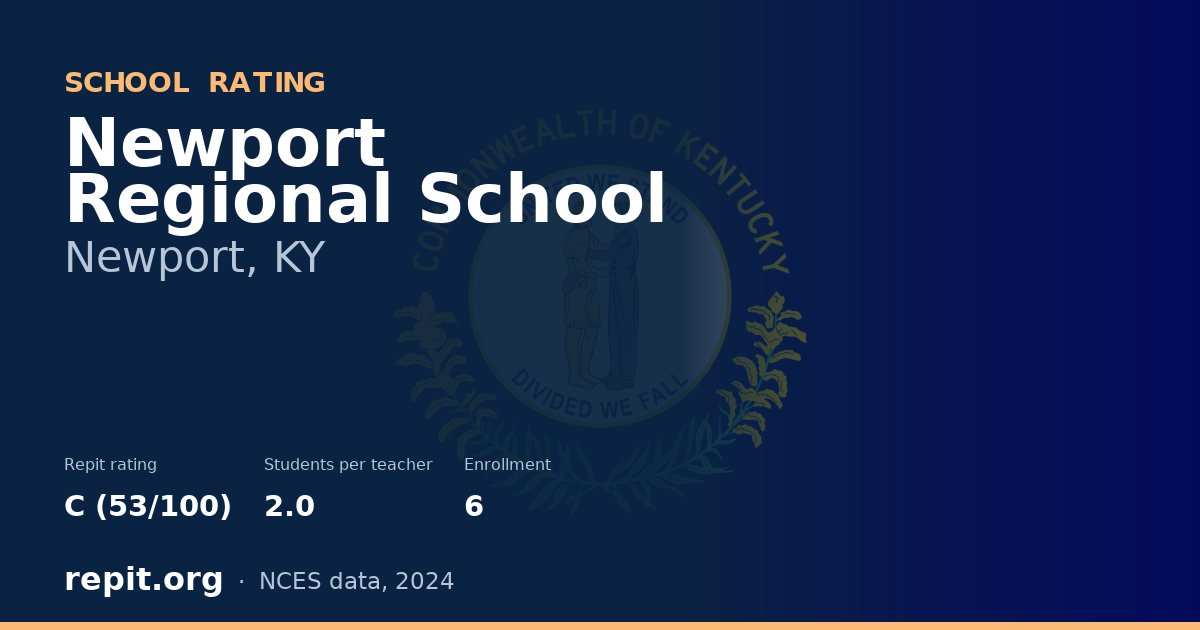 Newport Regional School, Newport, KY — Repit school rating C (53/100)