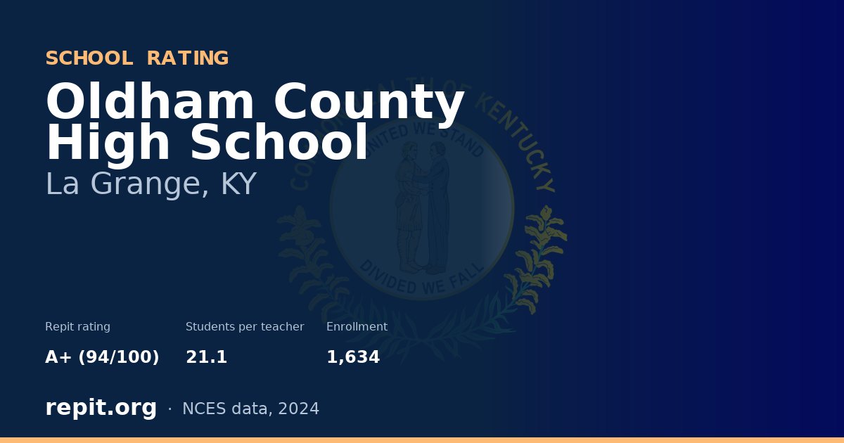 Oldham County High School, La Grange, KY — Repit school rating A+ (94/100)