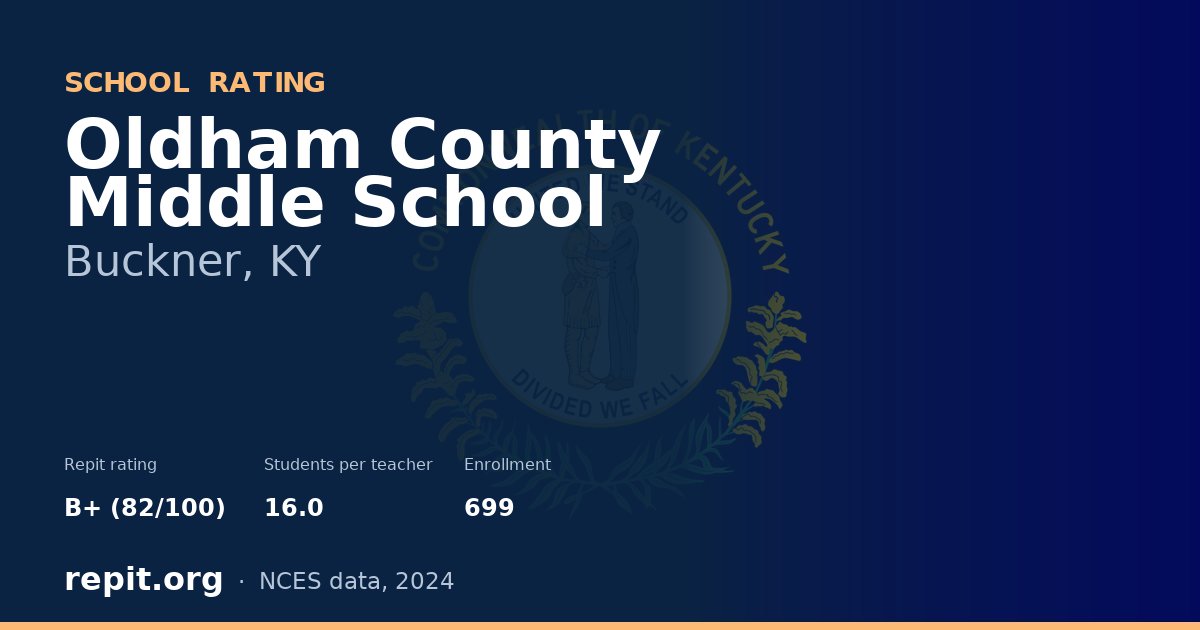 Oldham County Middle School, Buckner, KY — Repit school rating B+ (82/100)