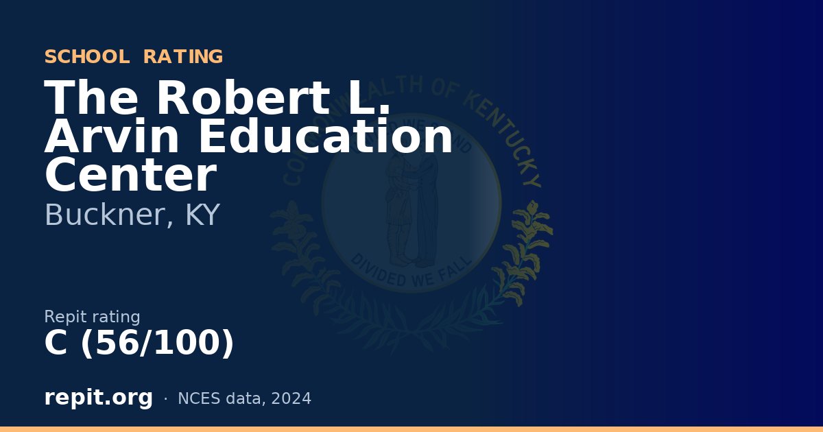 The Robert L. Arvin Education Center, Buckner, KY — Repit school rating C (56/100)