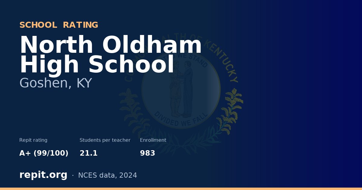 North Oldham High School, Goshen, KY — Repit school rating A+ (99/100)