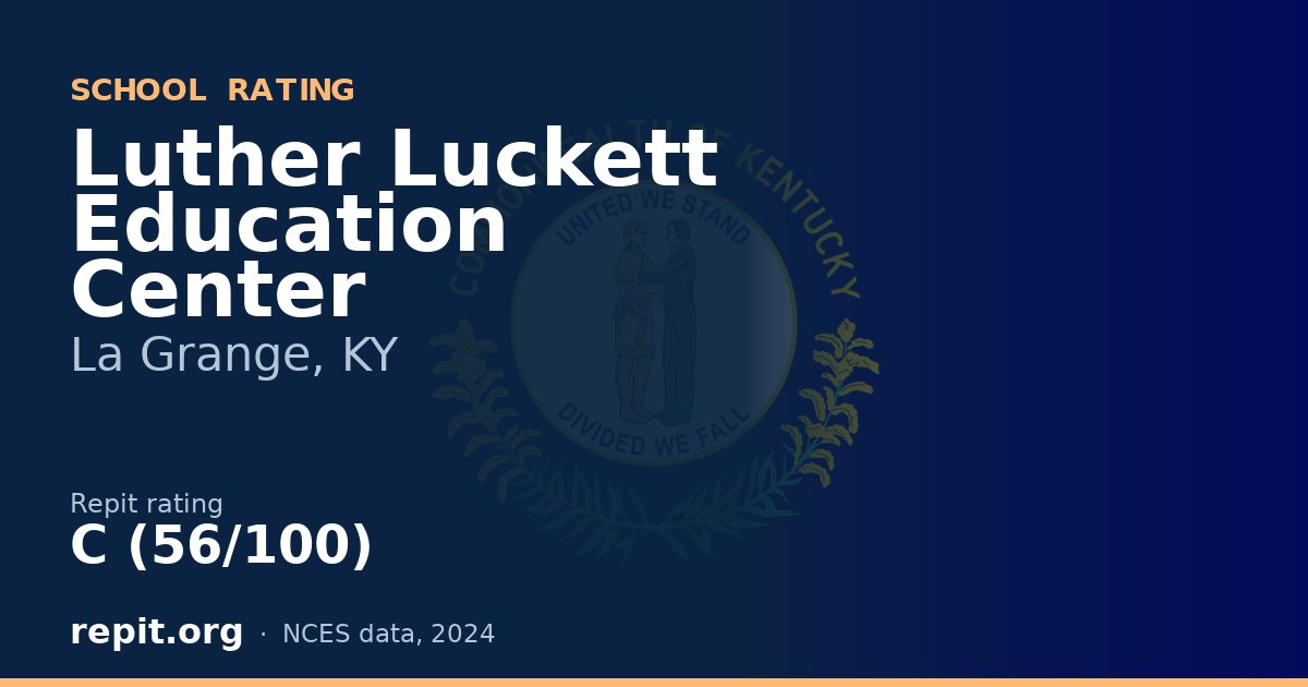 Luther Luckett Education Center, La Grange, KY — Repit school rating C (56/100)