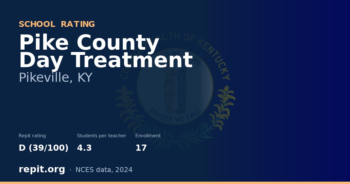 Pike County Day Treatment, Pikeville, KY — Repit school rating D (39/100)