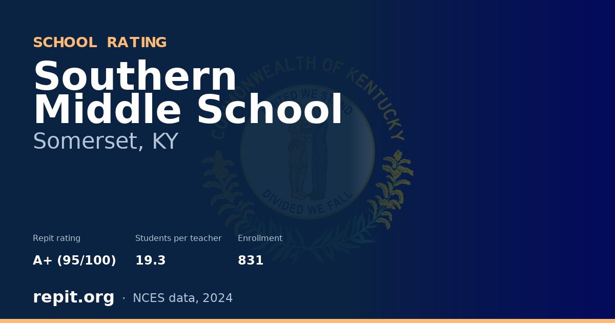 Southern Middle School, Somerset, KY — Repit school rating A+ (95/100)