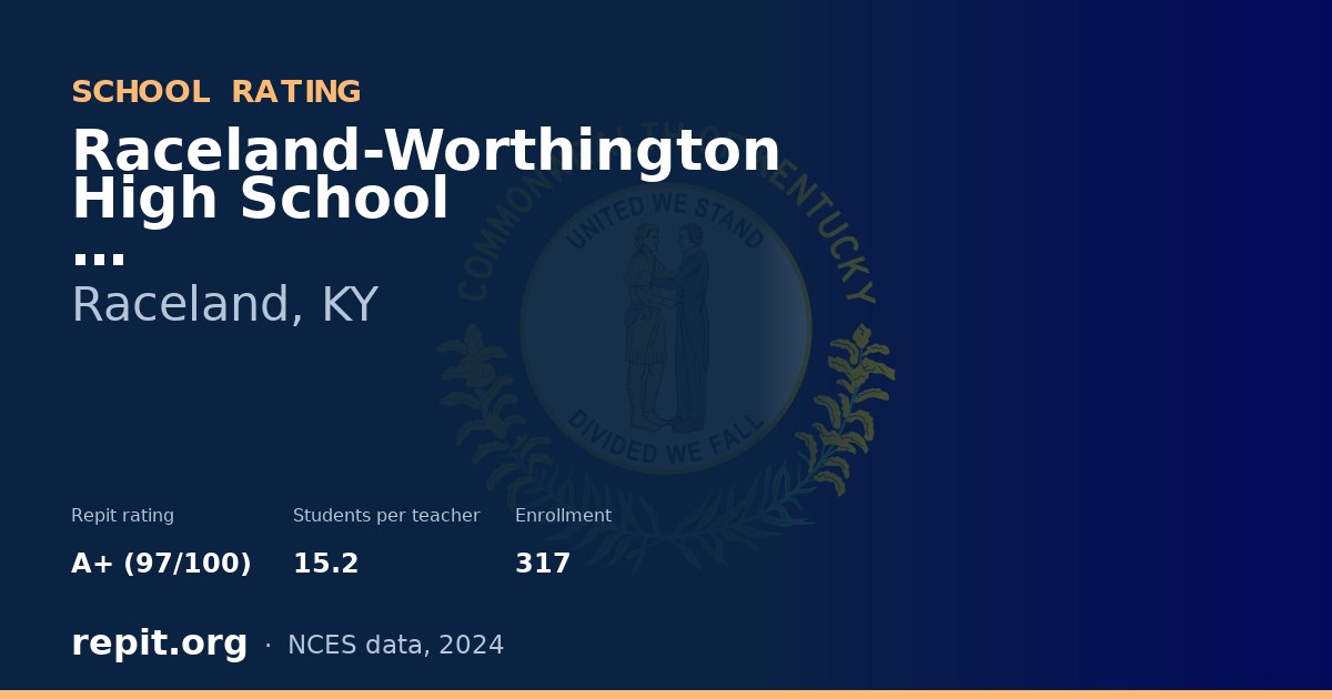 Raceland-Worthington High School, Raceland, KY — Repit school rating A+ (97/100)