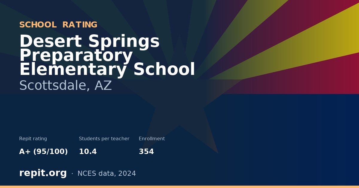 Desert Springs Preparatory Elementary School, Scottsdale, AZ — Repit school rating A+ (95/100)
