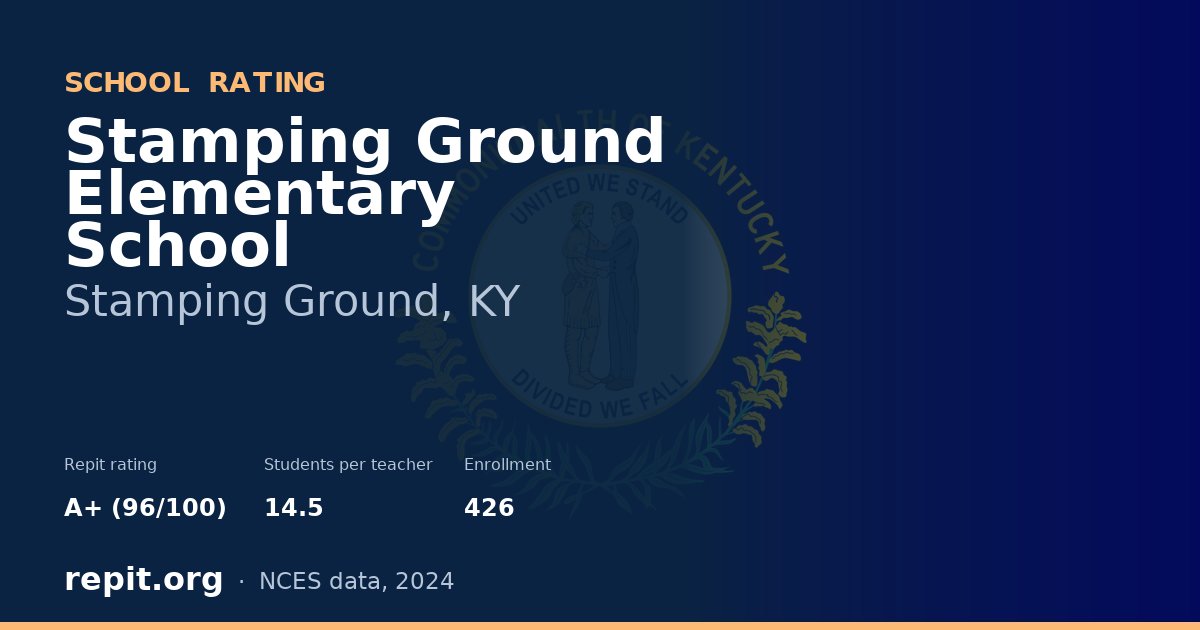 Stamping Ground Elementary School, Stamping Ground, KY — Repit school rating A+ (96/100)