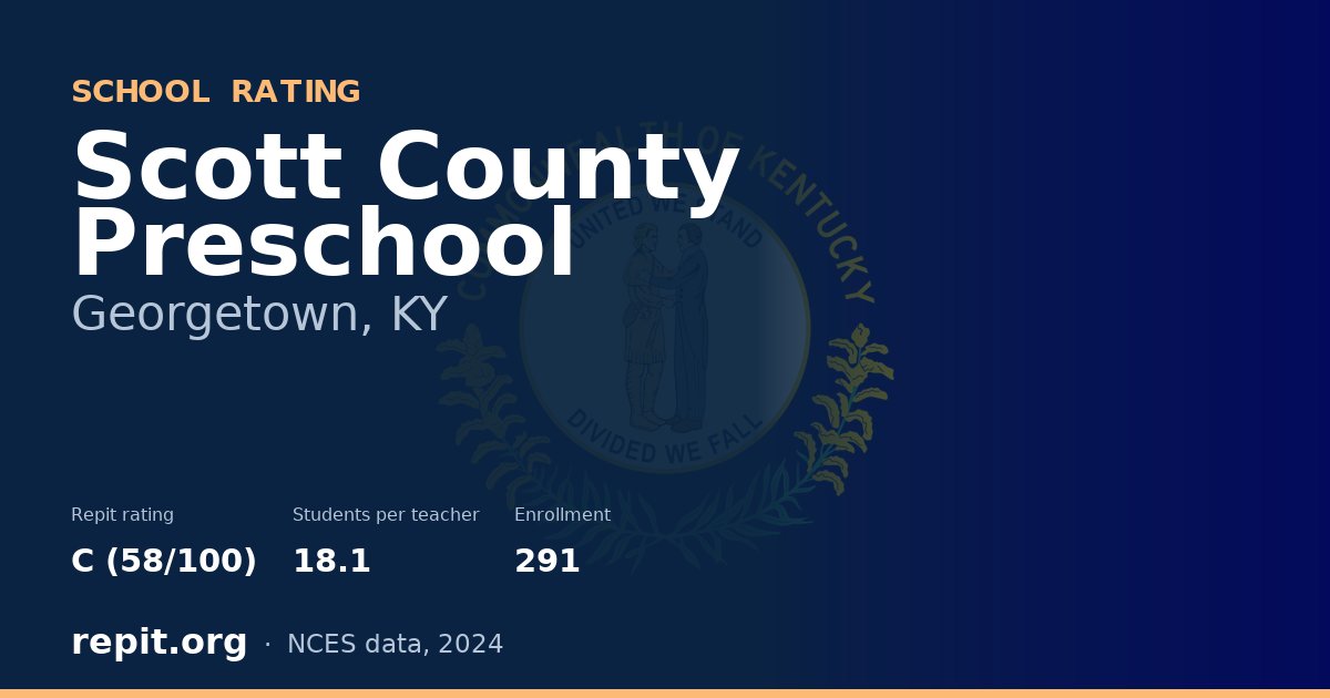 Scott County Preschool, Georgetown, KY — Repit school rating C (58/100)