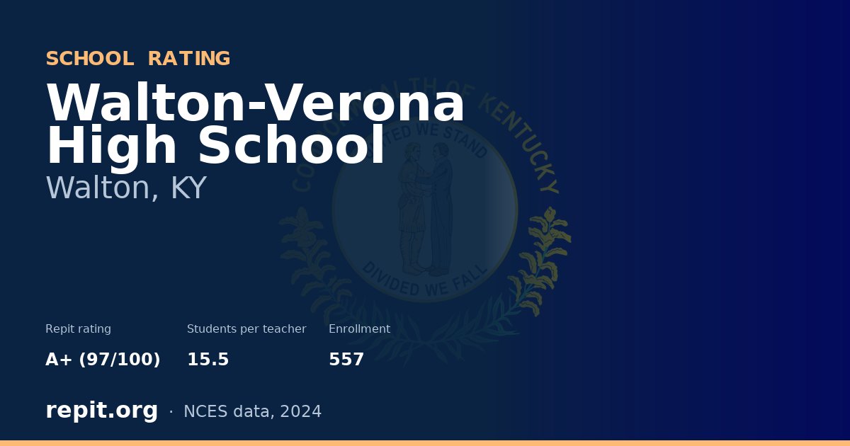 Walton-Verona High School, Walton, KY — Repit school rating A+ (97/100)