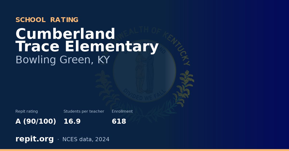Cumberland Trace Elementary, Bowling Green, KY — Repit school rating A (90/100)