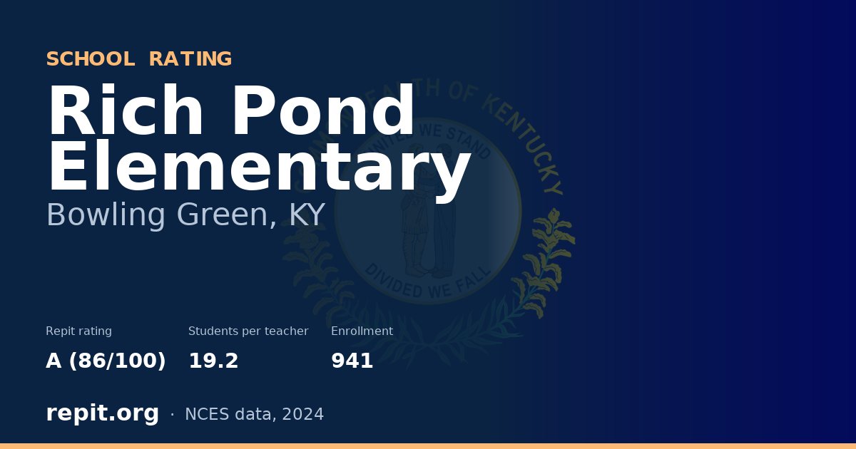 Rich Pond Elementary, Bowling Green, KY — Repit school rating A (86/100)