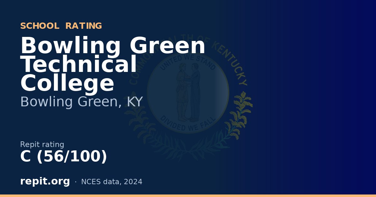 Bowling Green Technical College, Bowling Green, KY — Repit school rating C (56/100)
