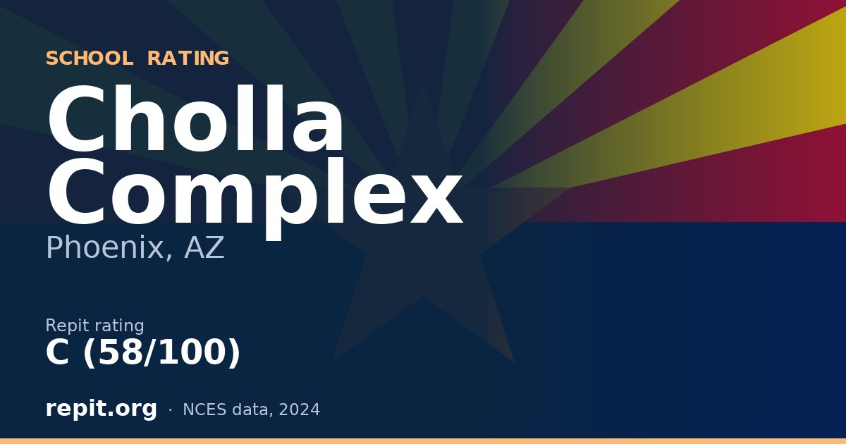 Cholla Complex, Phoenix, AZ — Repit school rating C (58/100)