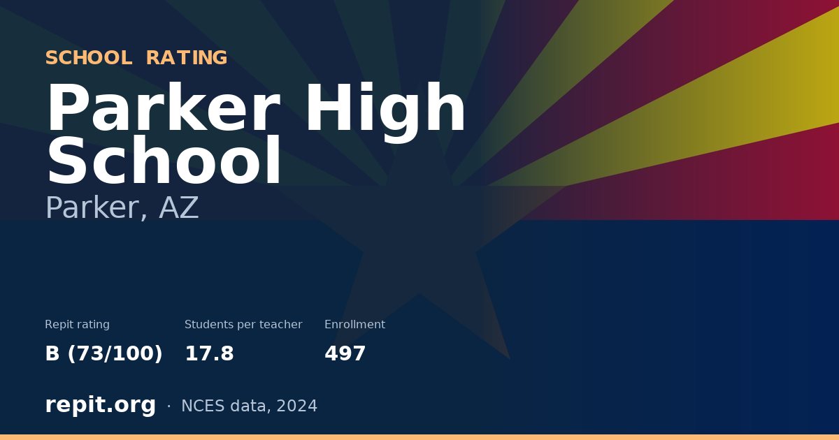 Parker High School, Parker, AZ — Repit school rating B (73/100)