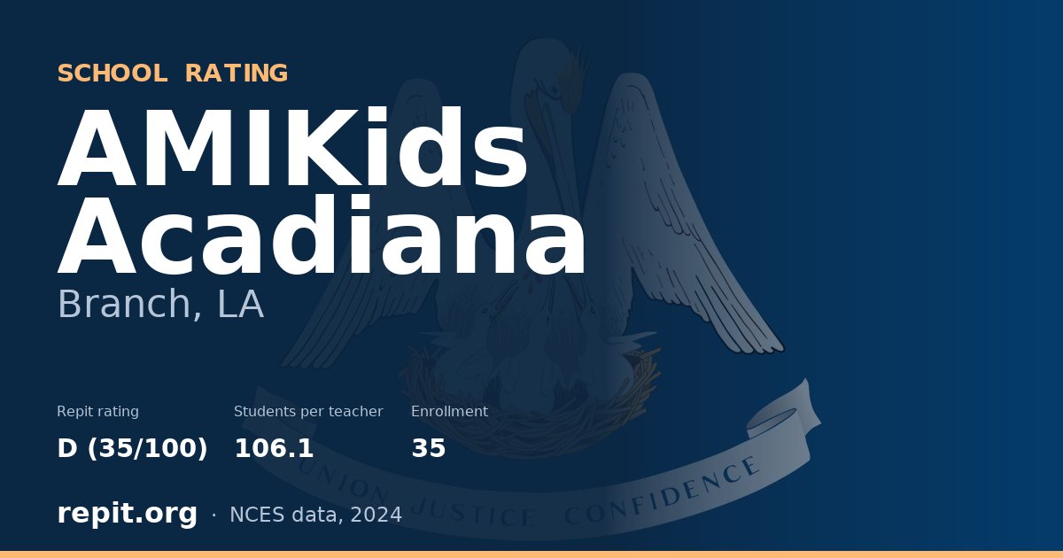 AMIKids Acadiana, Branch, LA — Repit school rating D (35/100)