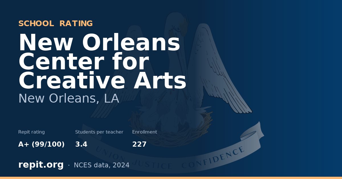New Orleans Center for Creative Arts, New Orleans, LA — Repit school rating A+ (99/100)