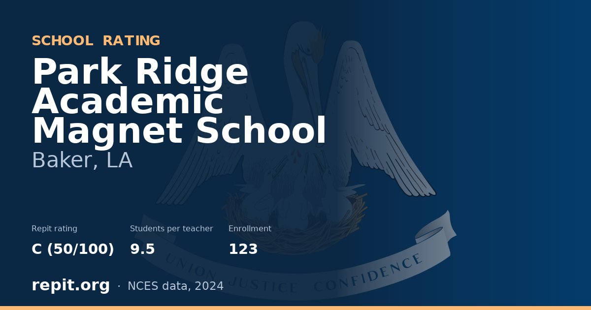 Park Ridge Academic Magnet School, Baker, LA — Repit school rating C (50/100)