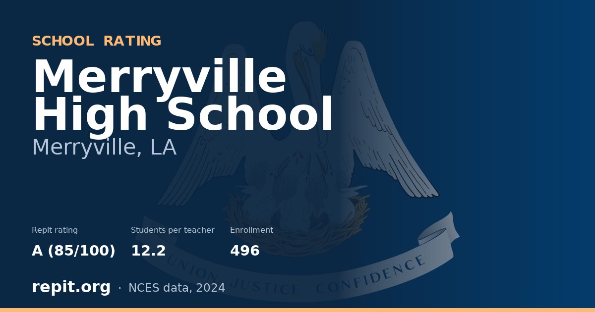 Merryville High School, Merryville, LA — Repit school rating A (85/100)