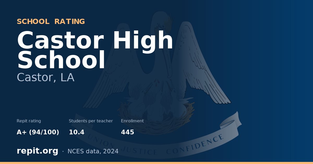 Castor High School, Castor, LA — Repit school rating A+ (94/100)