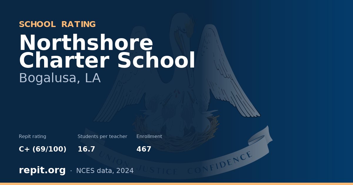 Northshore Charter School, Bogalusa, LA — Repit school rating C+ (69/100)