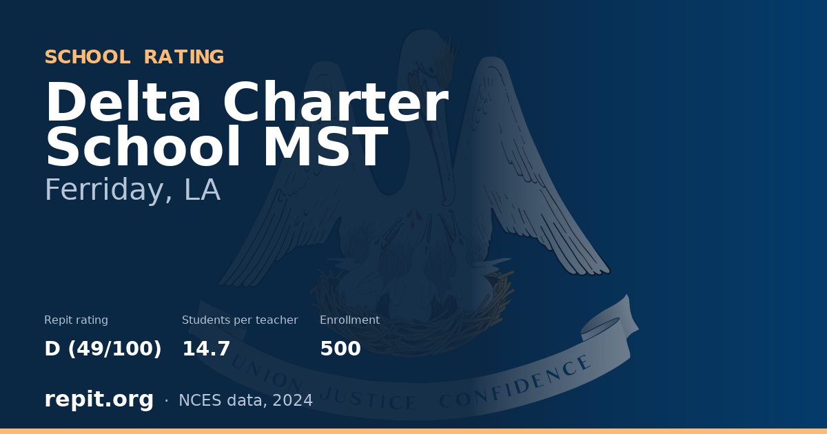 Delta Charter School MST, Ferriday, LA — Repit school rating D (49/100)