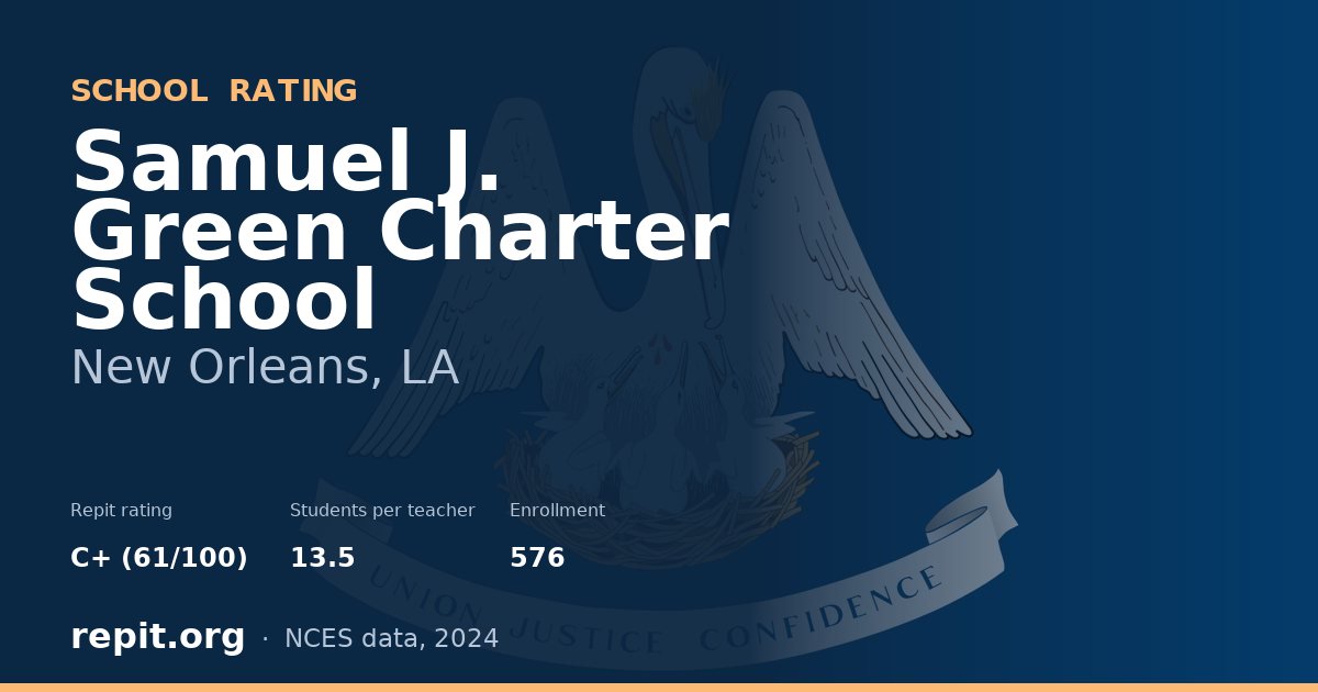 Samuel J. Green Charter School, New Orleans, LA — Repit school rating C+ (61/100)