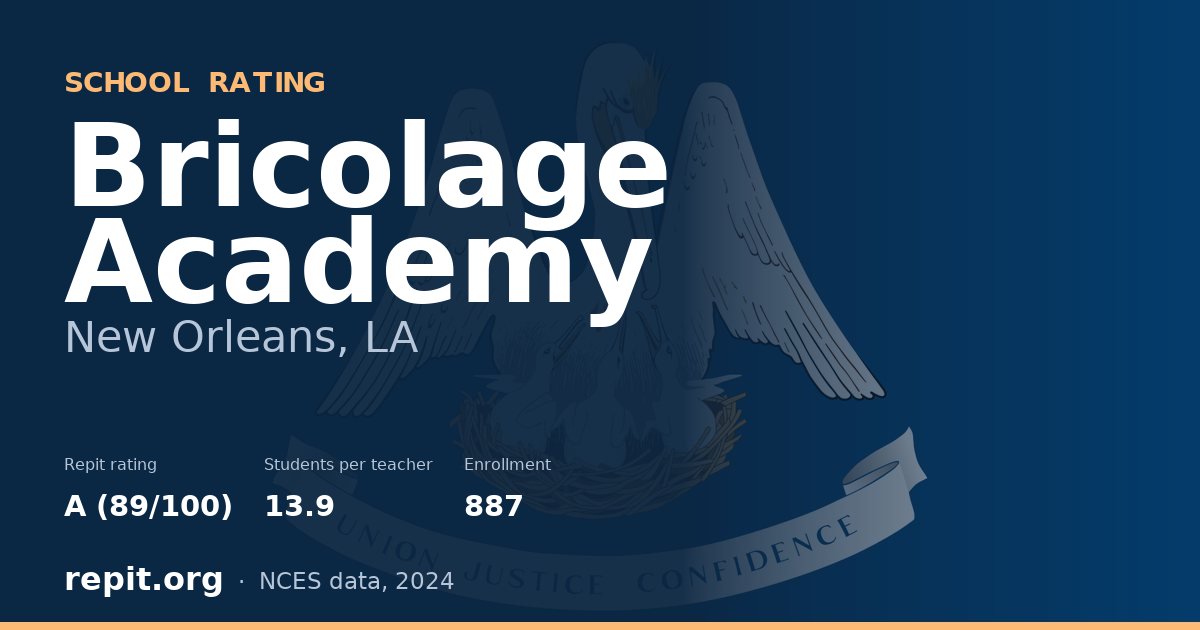Bricolage Academy, New Orleans, LA — Repit school rating A (89/100)