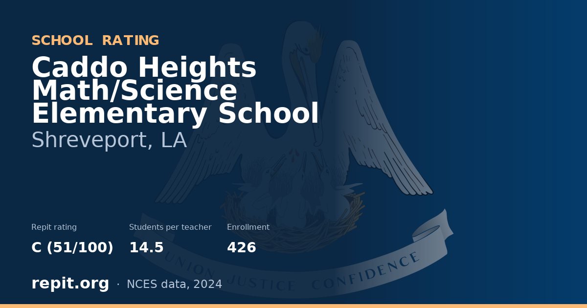 Caddo Heights Math/Science Elementary School, Shreveport, LA — Repit school rating C (51/100)
