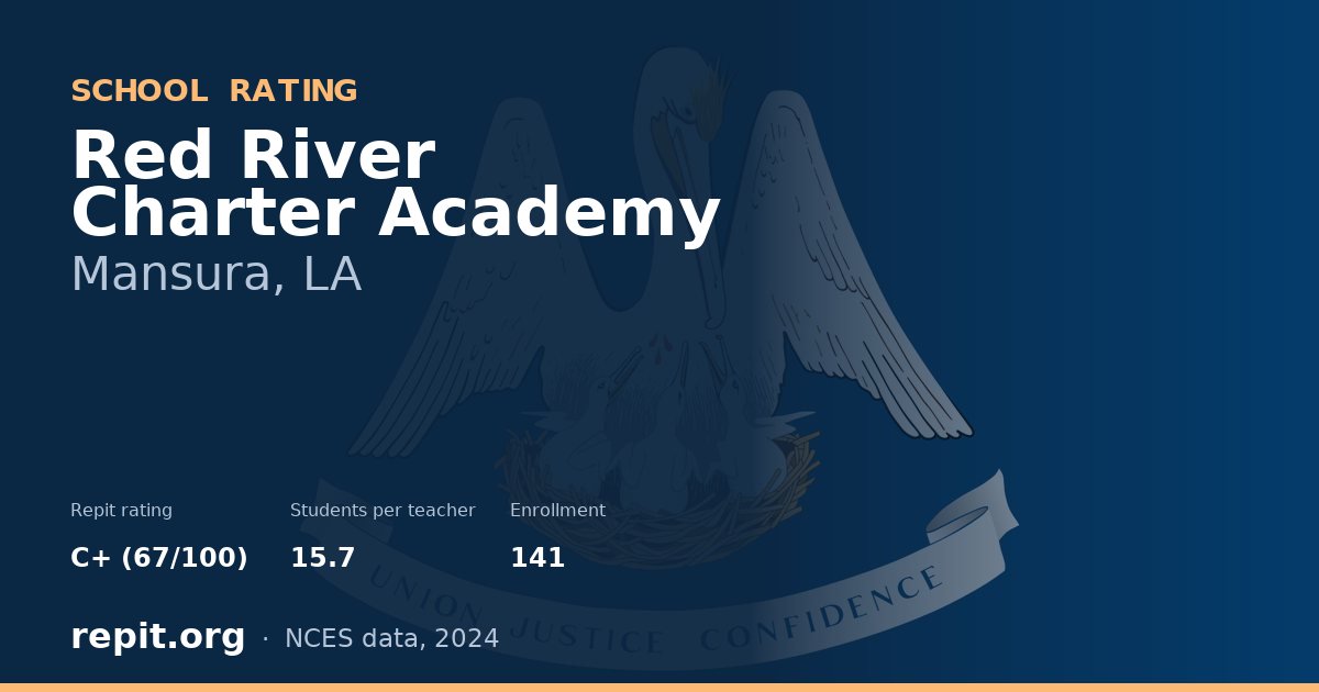 Red River Charter Academy, Mansura, LA — Repit school rating C+ (67/100)