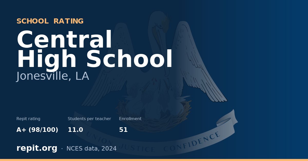 Central High School, Jonesville, LA — Repit school rating A+ (98/100)