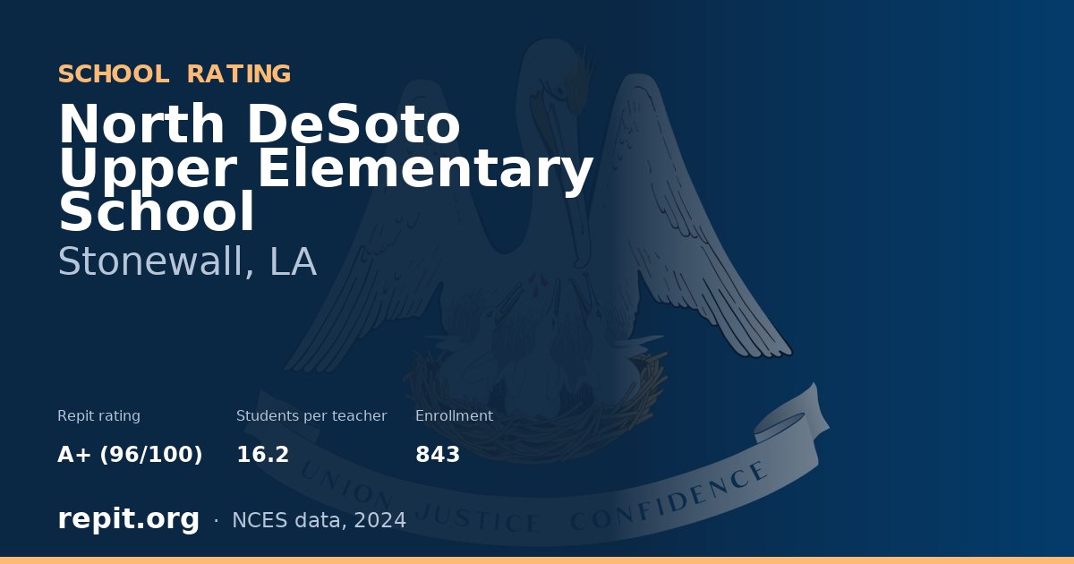 North DeSoto Upper Elementary School, Stonewall, LA — Repit school rating A+ (96/100)