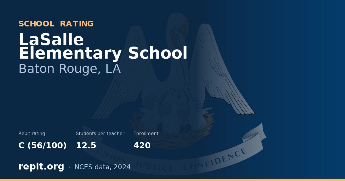 LaSalle Elementary School, Baton Rouge, LA — Repit school rating C (56/100)
