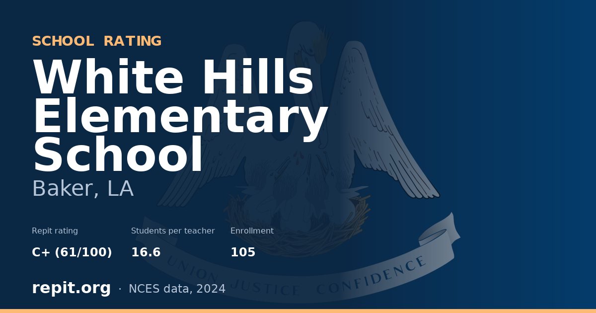 White Hills Elementary School, Baker, LA — Repit school rating C+ (61/100)