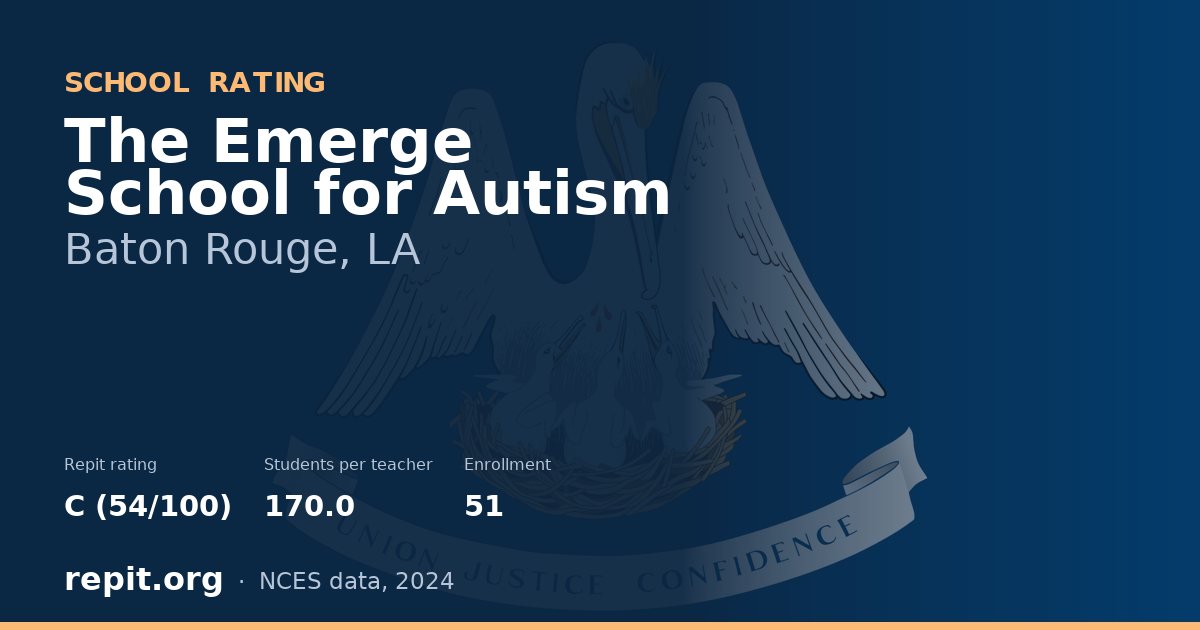 The Emerge School for Autism, Baton Rouge, LA — Repit school rating C (54/100)