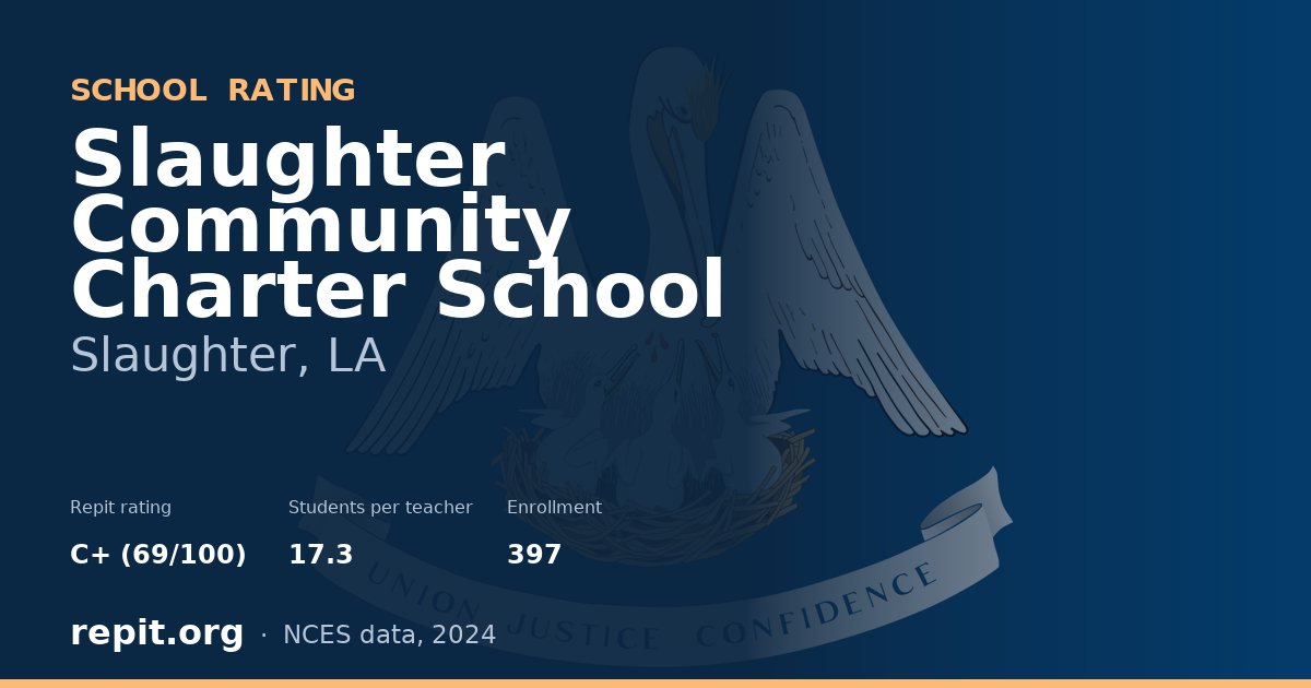 Slaughter Community Charter School, Slaughter, LA — Repit school rating C+ (69/100)