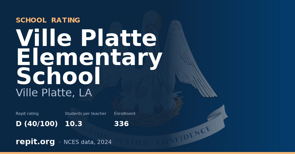 Ville Platte Elementary School, Ville Platte, LA — Repit school rating D (40/100)