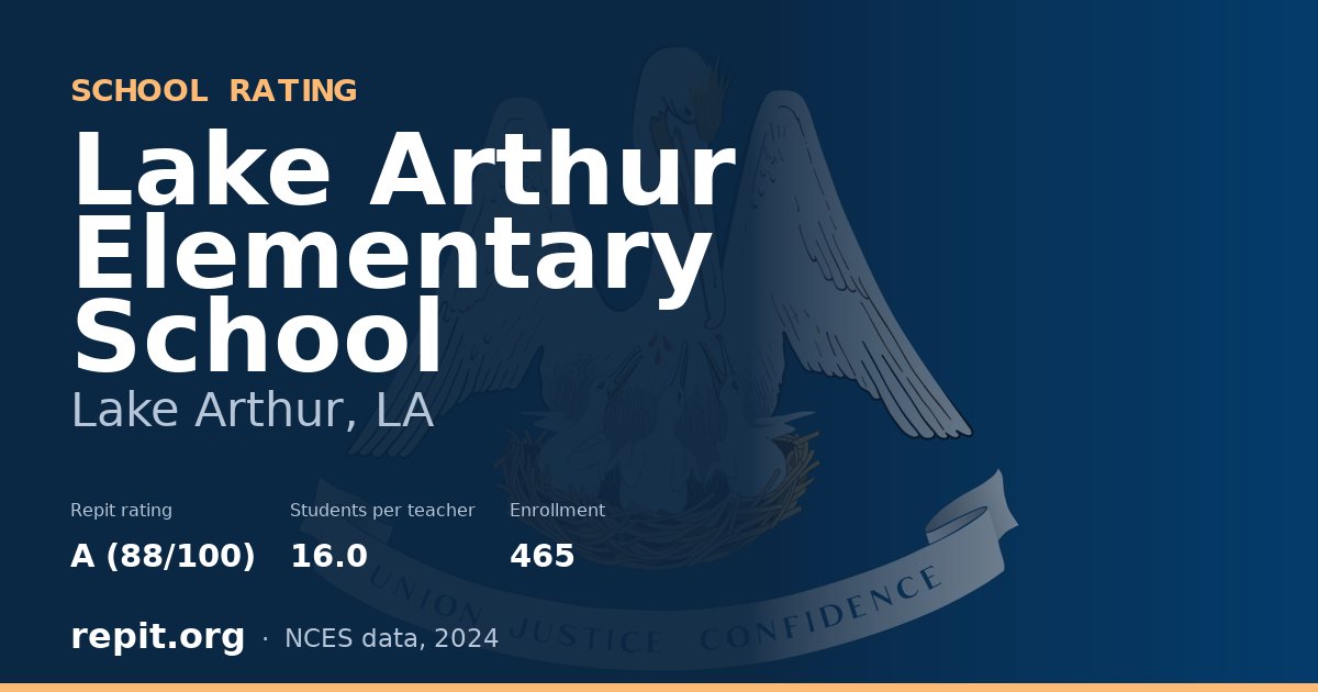 Lake Arthur Elementary School, Lake Arthur, LA — Repit school rating A (88/100)