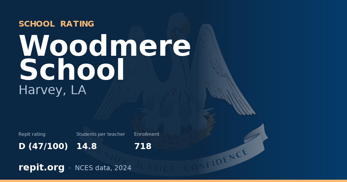 Woodmere School, Harvey, LA — Repit school rating D (47/100)