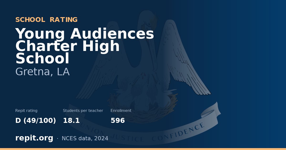 Young Audiences Charter High School, Gretna, LA — Repit school rating D (49/100)