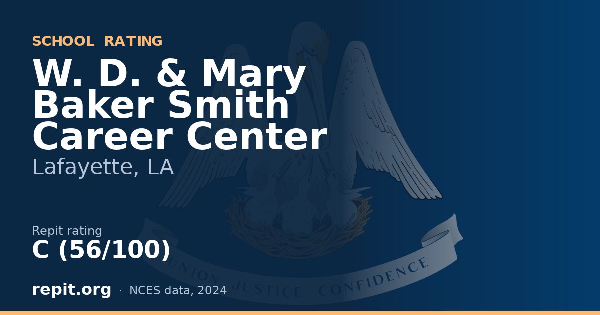 W. D. & Mary Baker Smith Career Center, Lafayette, LA — Repit school rating C (56/100)