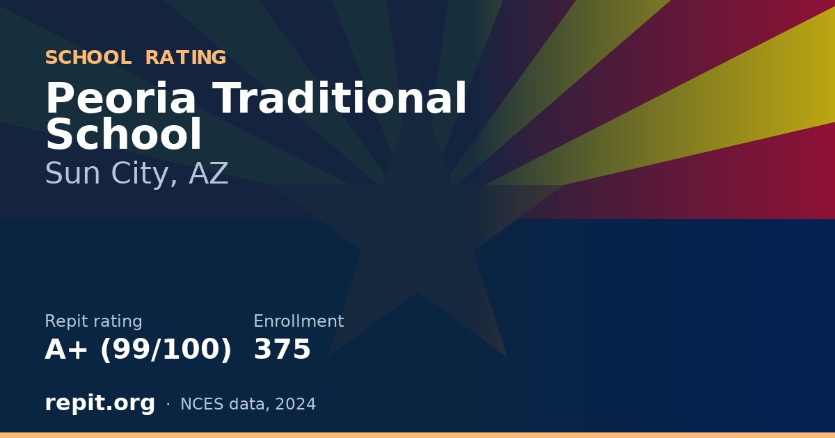 Peoria Traditional School, Sun City, AZ — Repit school rating A+ (99/100)