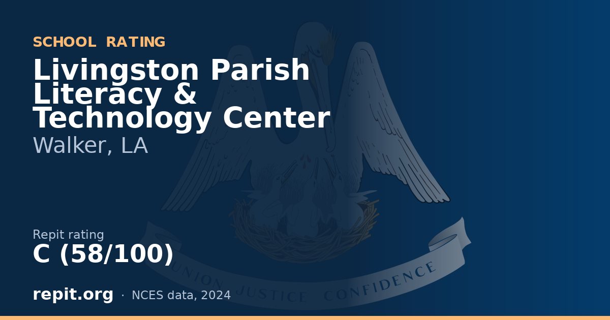 Livingston Parish Literacy & Technology Center, Walker, LA — Repit school rating C (58/100)