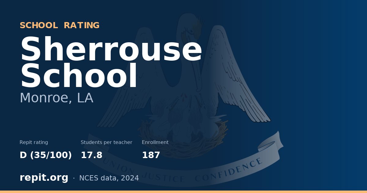 Sherrouse School, Monroe, LA — Repit school rating D (35/100)