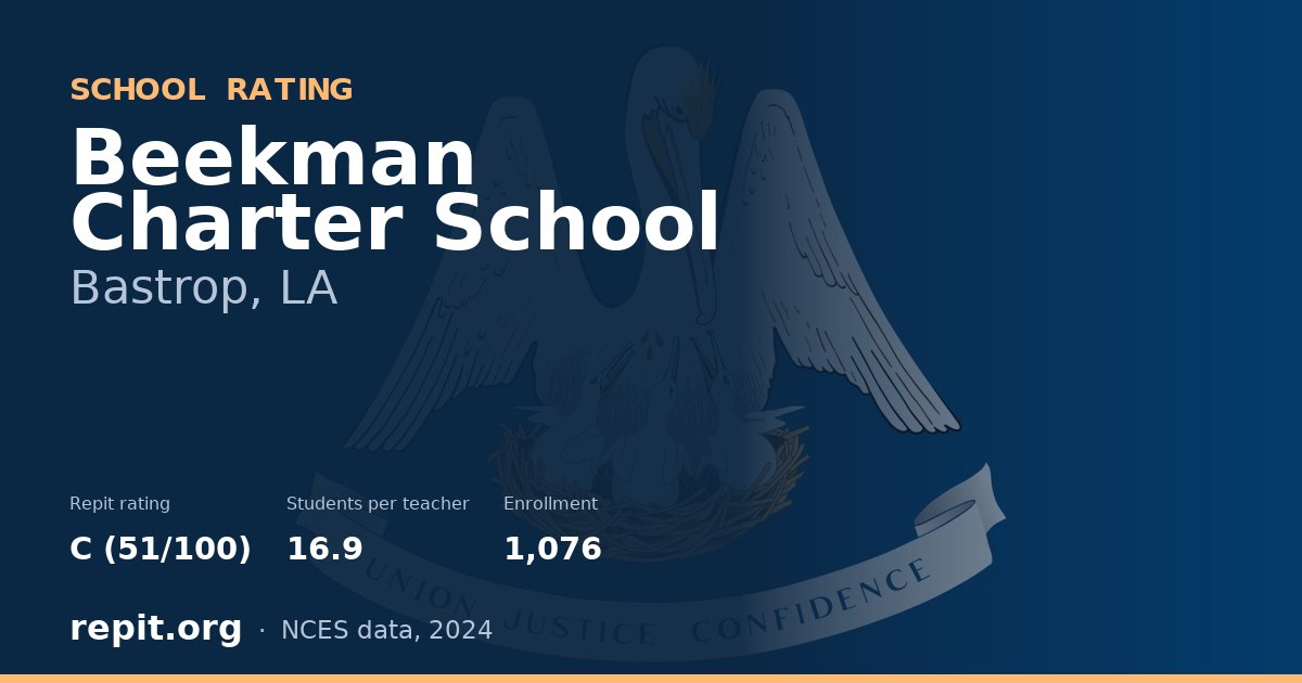 Beekman Charter School, Bastrop, LA — Repit school rating C (51/100)
