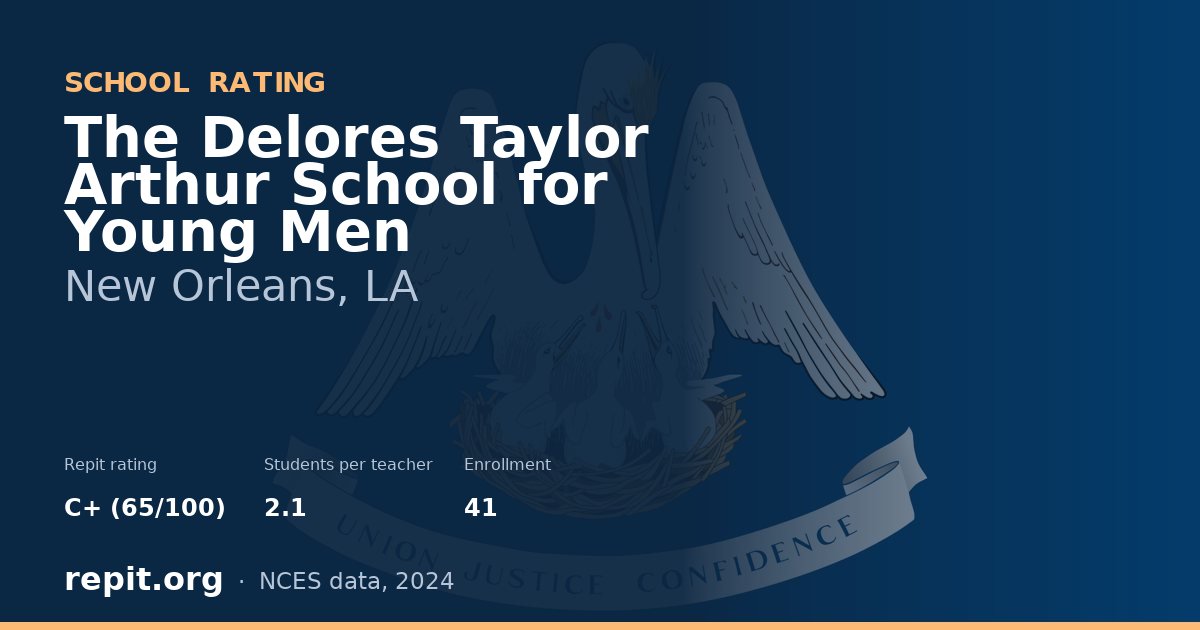 The Delores Taylor Arthur School for Young Men, New Orleans, LA — Repit school rating C+ (65/100)