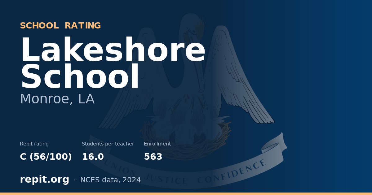 Lakeshore School, Monroe, LA — Repit school rating C (56/100)